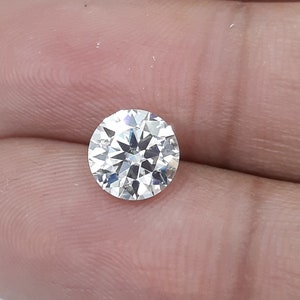 4MM, 4.50MM, 5MM, 5.50MM, Moissanite Faceted Brilliant Round Cut Gemstone, AAA Quality D Color Loose Moissanite Round Gemstone For Jewelry