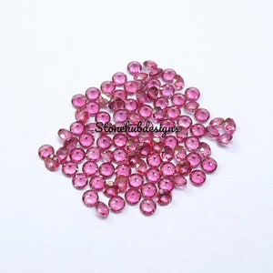 1,25 mm, 1,50 mm, 1,75 mm, 2 mm, 2,50 mm Natürlicher rosa Topas facettierter runder Edelstein, AAA Rosa Topas runder Schnitt facettierte kalibrierte Größe Edelstein