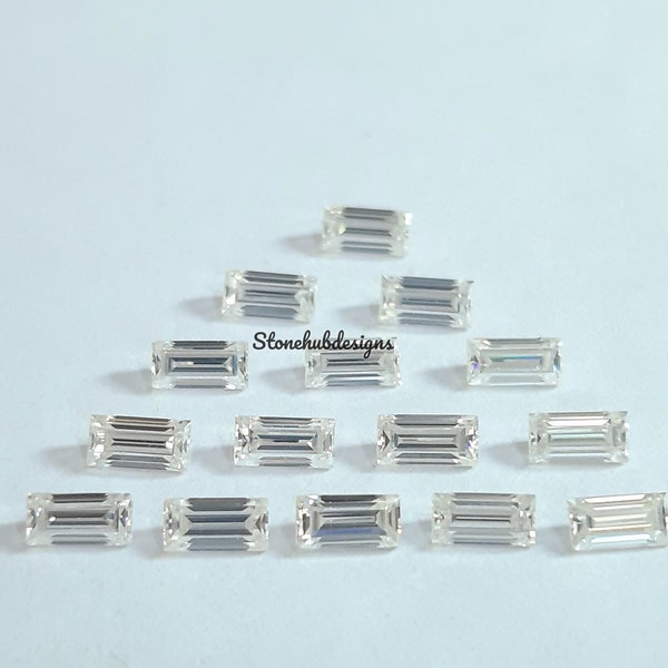 2x3MM, 2x3.5MM, 2x4MM, 2.5x5MM, 3x6MM, 4x6MM AAA Quality D Color Loose Moissanite Faceted Brilliant Baguette Cut Gemstone for Jewelry