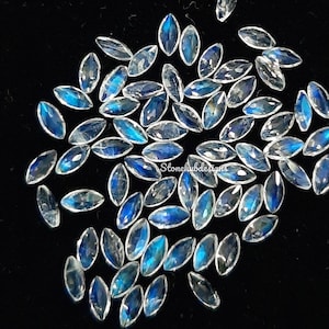 2X4MM Natural Moonstone Faceted Marquise Cut Gemstone, AAA Blue Moonstone Marquise cut Flashy for moonstone jewelry