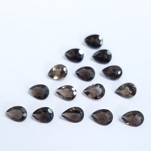 3X5MM, 4X6MM, 5X7MM Natural Smoky Quartz Faceted Pear Cut Gemstone, smoky quartz Pear cut for jewelry making stone