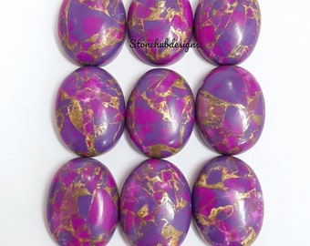 4x6MM-20x30MM Natural Purple Copper Turquoise Oval Cabochon Gemstone, AAA Purple Copper Turquoise Cabochon Oval Calibrated Loose For Jewelry