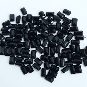 4X6MM, 5X7MM, 6X8MM, 7X9MM Natural Black Onyx faceted Octagon Cut Gemstone, AAA Quality BLACK ONYX faceted octagon cut For jewelry