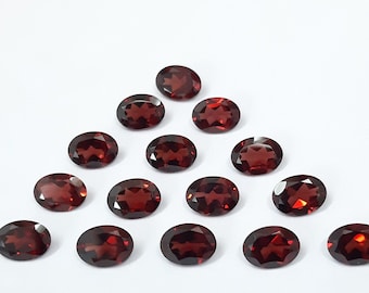4 x 6 MM, 5 x 7 MM, 6 x 8 MM natuurlijke rode granaat gefacetteerde ovaal geslepen edelsteen, AAA-granaat rode ovaal geslepen kleur losse edelsteen voor het maken van sieraden