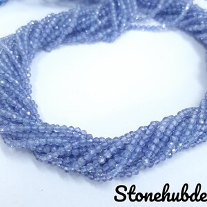 2-2.50MM Natural Tanzanite Faceted Micro Cut Rondelle Beads, AAA Blue Tanzanite Faceted Rondelle Tiny beads For Jewelry