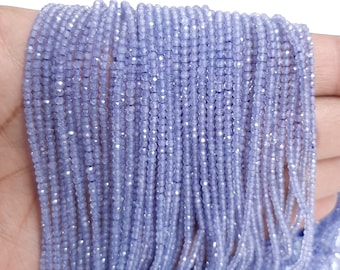 2-2.50MM Natural Tanzanite Micro cut faceted Rondelle Beads, AAA quality Tanzanite Beads For Jewelry Making, Top Tanzanite beads