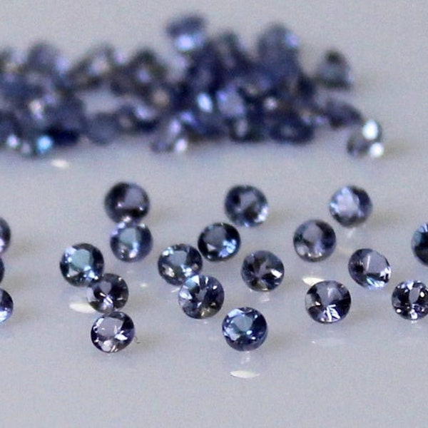 Natural Tanzanite Round Cut Loose Gemstone Lot 8 Pcs 4 MM 2 CT, Blue Tanzanite Gemstone For Jewelry Crafts, Tanzanite Faceted Gemstone