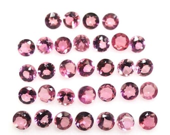 2MM, 3MM Natural Pink Tourmaline Faceted Round Cut Gemstone, AAA Quality Pink Tourmaline Round cut for jewelry making