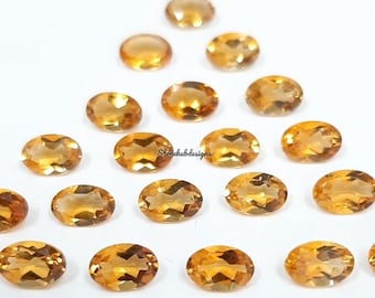 3x5MM, 4x6MM, 5x7MM AAA Citrine faceted Oval Cut Stone, 100% Natural Citrine oval cut faceted Calibrated Size loose gemstone for jewelry
