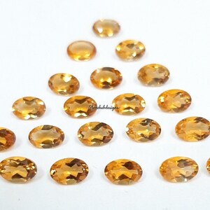 3x5MM, 4x6MM, 5x7MM AAA Citrine faceted Oval Cut Stone, 100% Natural Citrine oval cut faceted Calibrated Size loose gemstone for jewelry