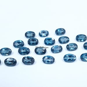 3 x 5 MM, 4 x 6 mm Natürliche London Topas facettierte Oval geschnittene Edelstein, AAA London Topas facettierte oval lose kalibrierte Schnittgröße Edelstein für Schmuck