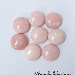 11 MM - 20 MM Natürliche Rosa Opal Runde Cabochon Edelstein, flache Rückseite runde Form glatt polierte Edelsteine Lot für Ohrring, Ring und Schmuck