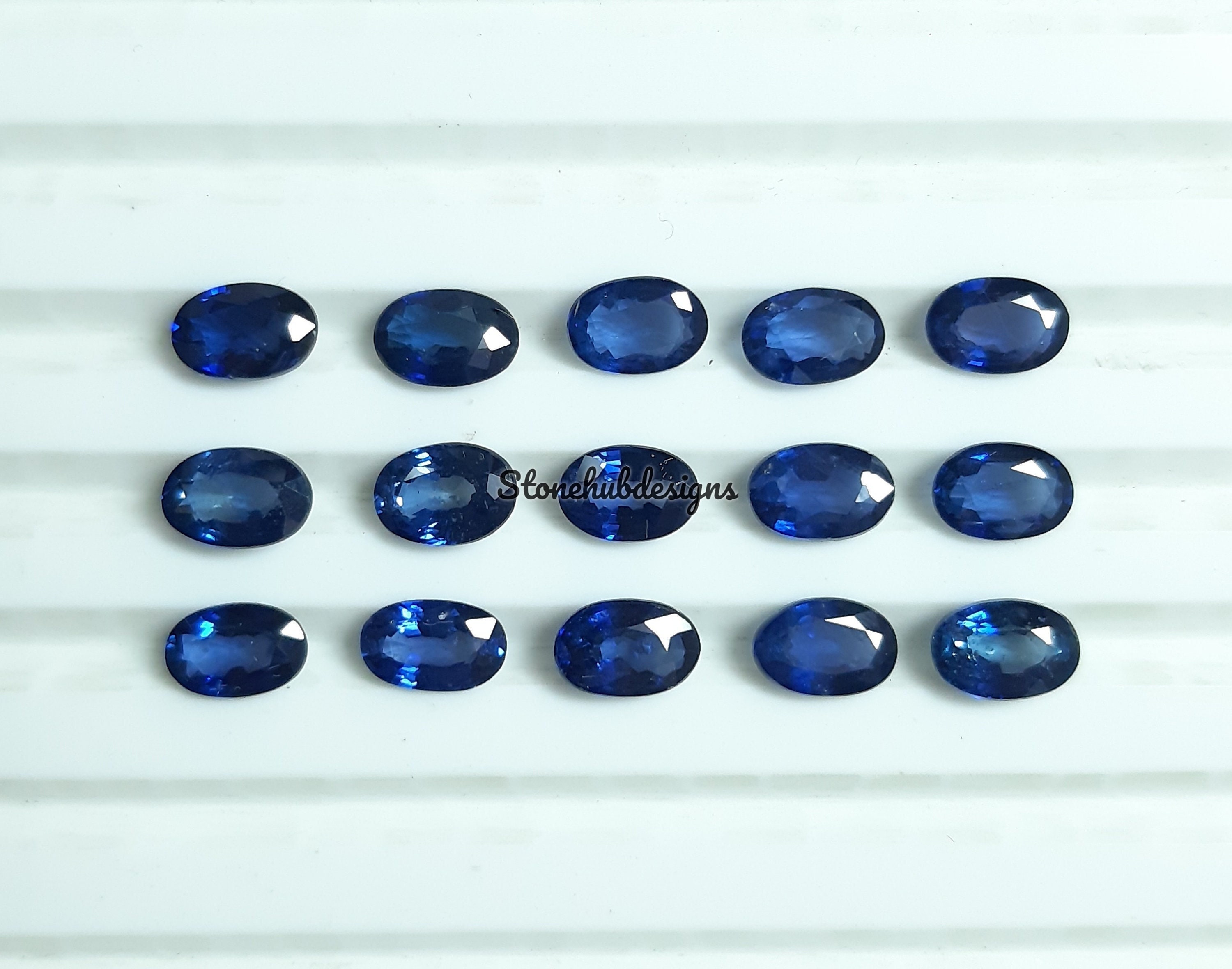 4x5MM, 4x6MM Natural Blue Sapphire Faceted Oval Cut Gemstone,  AAA Blue Sapphire  faceted Oval Cut Loose Calibrated Gemstones for Jewelry