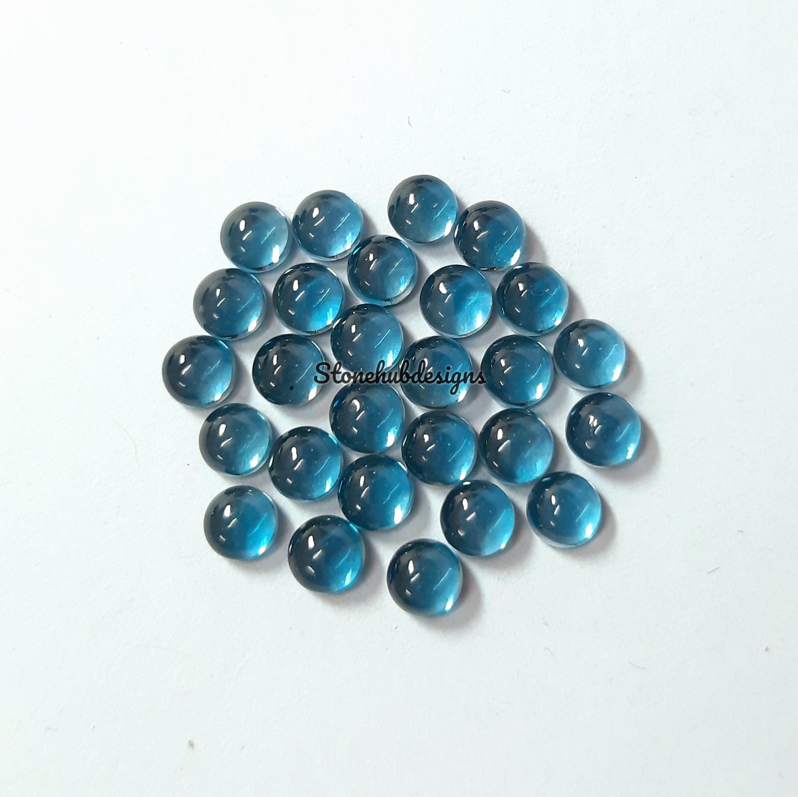 3 MM、4 MM、5 MM、6 MM、7 MM、8 MM天然ロンドンブルートパーズ 