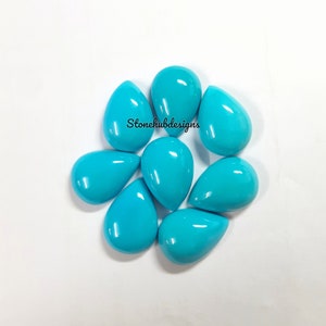 6 x 8 mm, 7 x 9 mm, 8 x 10 mm, 9 x 11 mm, pietra preziosa cabochon di turchese naturale a forma di pera, pietra cabochon di turchese dell'Arizona della Bella Addormentata AAA per gioielli