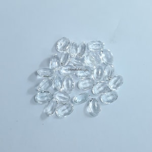3 x 5 MM, 4 x 6 MM, 5 x 7 mm Natürliche weiße Topas facettierte Oval Cut Edelstein, AAA weiße Topas facettiert Oval lose kalibrierte geschnittene Edelstein für Schmuck