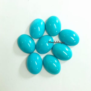 10 x 12 mm, 10 x 14 mm, 12 x 16 mm, 13 x 18 mm Cabochon ovale in turchese naturale, AAA, Cabochon ovale in turchese dell'Arizona, modello "La bella addormentata" per gioielli