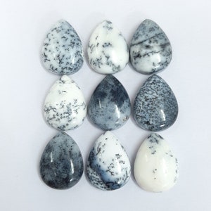 Natürliche Dendrit-Opal Glatte Birne Cabochon Edelstein, KALIBRIERTE Lose Stein Cab, AAA Dendrit-Opal Glatte Birne Cabs Für Schmuck