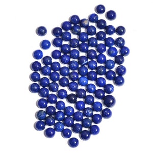 3 MM, 4 MM, 5 MM, 6 MM Natürlicher Lapis Lazuli Cabochon Runder loser Edelstein, AAA Blue Lapislazuli Glatte runde Cabochons Für Schmuck