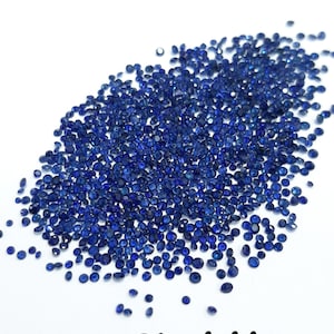 1.50MM, 1.80MM, 2MM Natural Blue Sapphire Faceted Round Diamond Cut Calibrated Gemstones, AAA blue sapphire Round Cut For Jewelry Making