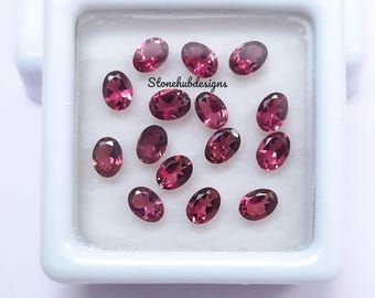 3 x 4 MM, 3 x 5 MM, 4 x 6 MM Natürlicher Rosa Turmalin Facettierter Oval Schliff Edelstein, AAA Rosa Turmalin facettierter Oval kalibrierter Schliff Stein für Schmuck