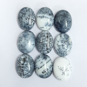 Natürlicher Dendrit-Opal Oval Cabochon Edelstein, KALIBRIERTE Lose Stein Cab, AAA Dendrit Opal Glatte Oval Cabs Für Schmuck