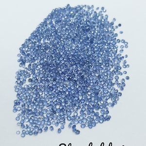 1.20MM, 1.30MM, 1.40MM Natural Blue Sapphire Faceted Round Diamond Cut Calibrated Gemstones, AAA Quality blue sapphire Round Cut For Jewelry