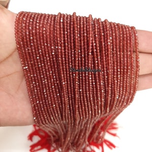 2-2.50MM Natural Mozambique Garnet Faceted Rondelle Micro Cut Beads, AAA Quality Mozambique Garnet faceted Rondelle beads For Jewelry