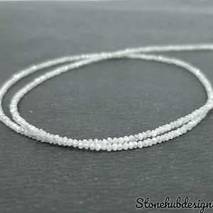 Natural White Diamond Faceted Rondelle Beads, Diamond Necklace, Diamond Faceted Beads, Natural White Diamond super fine quality