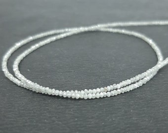 Natural White Diamond Faceted Rondelle Beads, Diamond Necklace, Diamond Faceted Beads, Natural White Diamond super fine quality