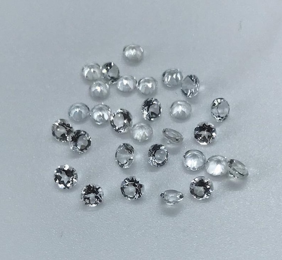 Natural White Topaz 6mm Round Faceted Cut AAA Color Loose Gemstone Wholesale Lot 