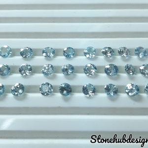 3MM, 4MM, 5MM Natural Blue Zircon Faceted Round Shape Loose Gemstones, AAA Quality Blue Zircon Round cut Loose For Jewelry Making zdjęcie 5