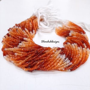 3-3.50MM Natural Mexican Fire Opal faceted Rondelle beads 13&quot;strand, AAA Quality Mexican fire opal Rondelle Cut beads for Jewelry