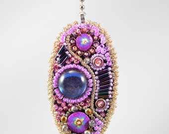 Beginner Friendly Bead Embroidery Kit, Double-Sided Fan Pull, Limited Edition (PDF Instructions)