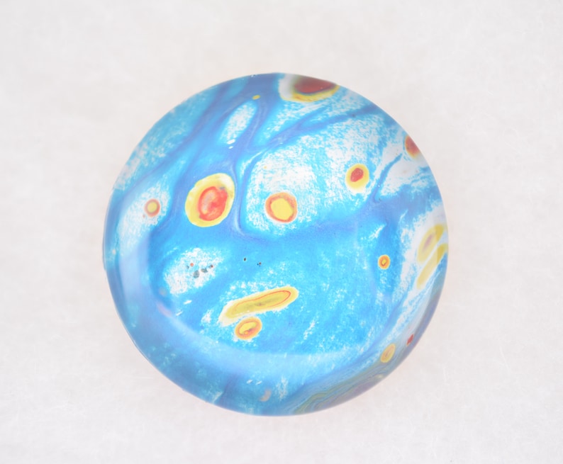 Set of 6 for bead embroidery OOAK jewelry Handpainted Cabochons embellishment crafts scrapbooking