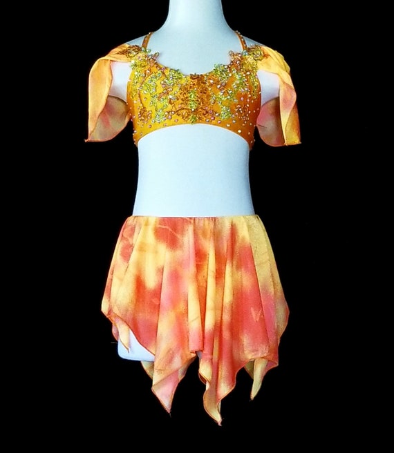 orange dance costume