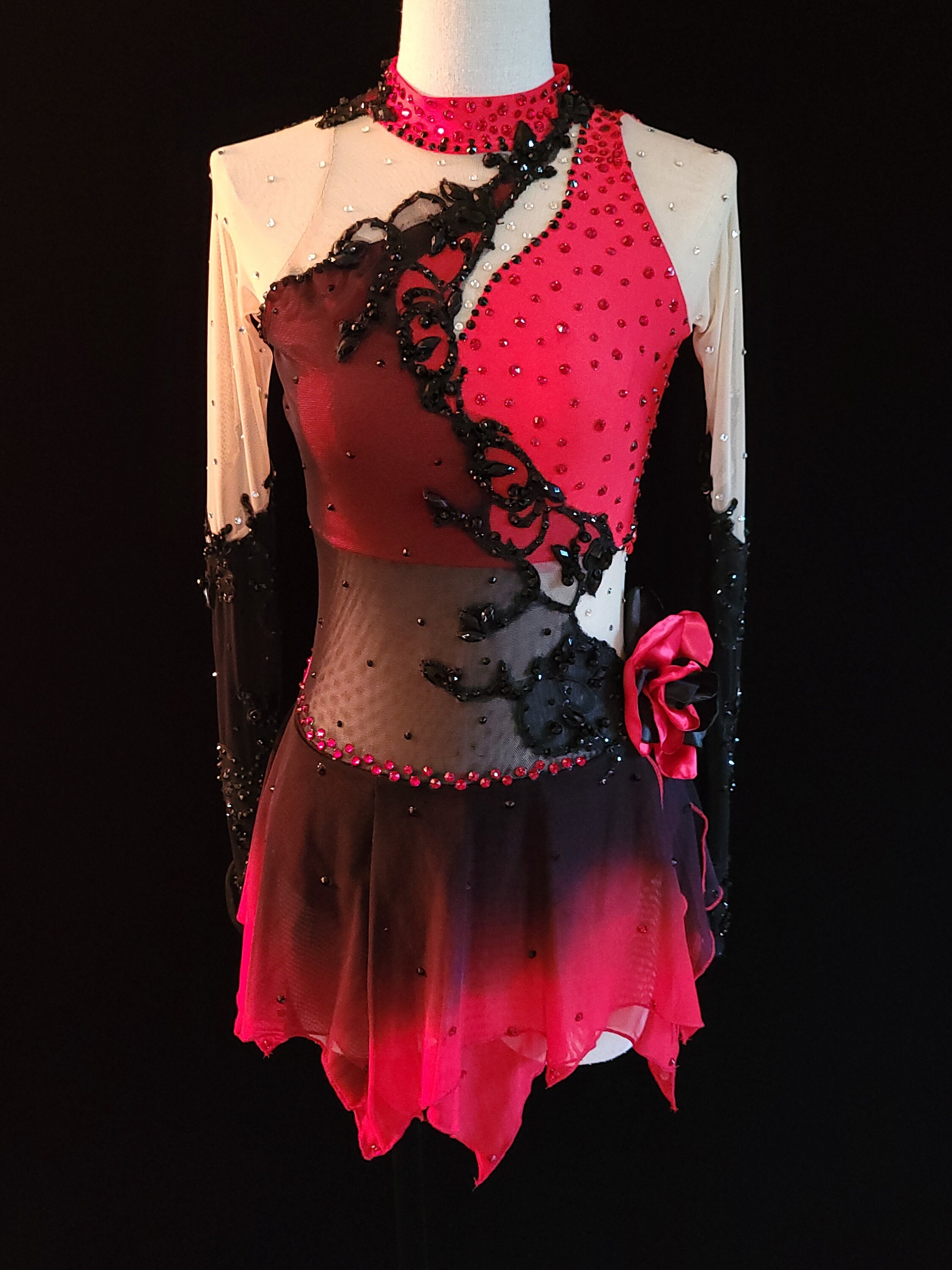 Red Black Dress - Etsy