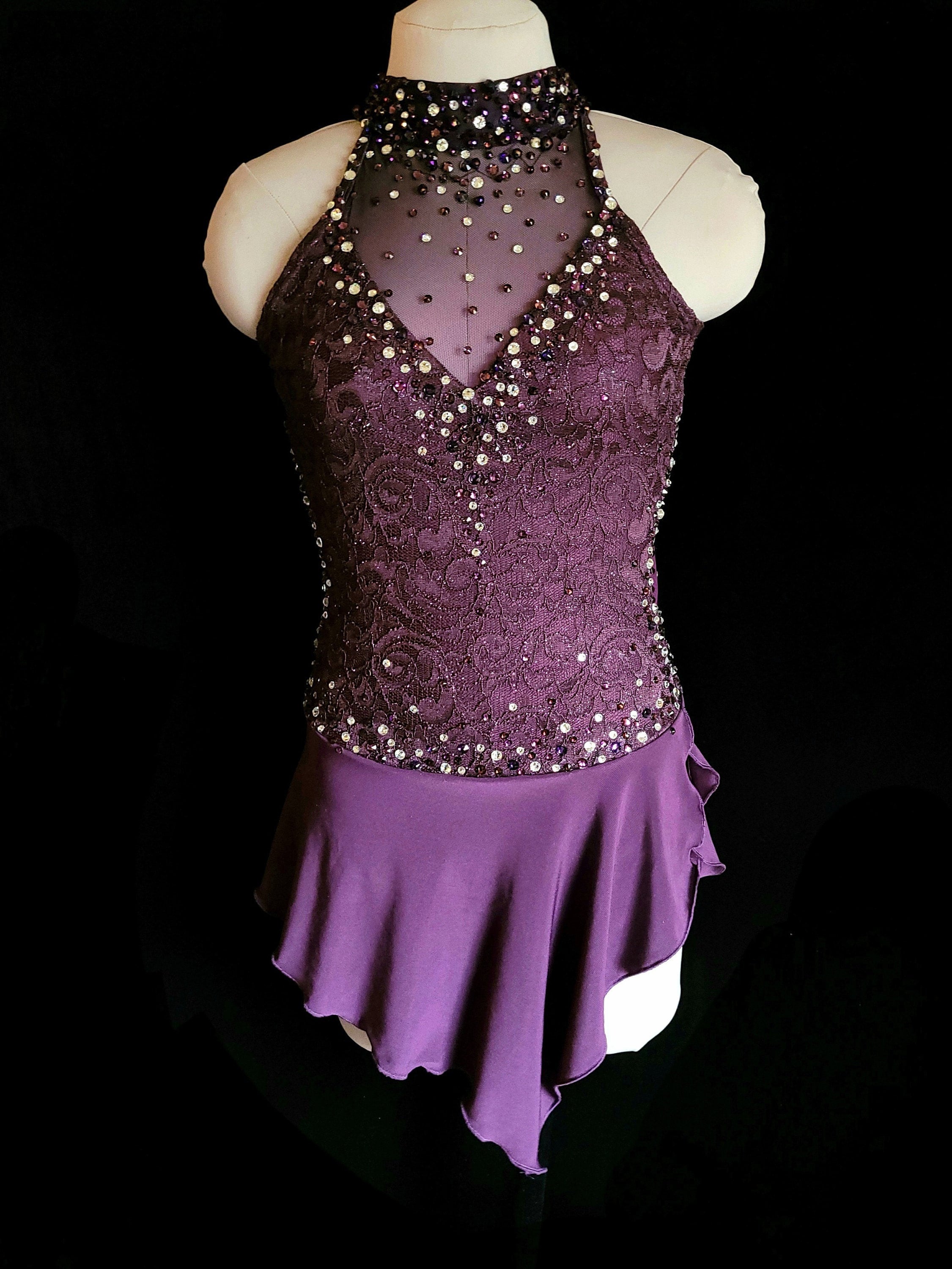 Jerry's - Adult Sound of Swirls Skating Dress - Purple/Black - Large main image 1