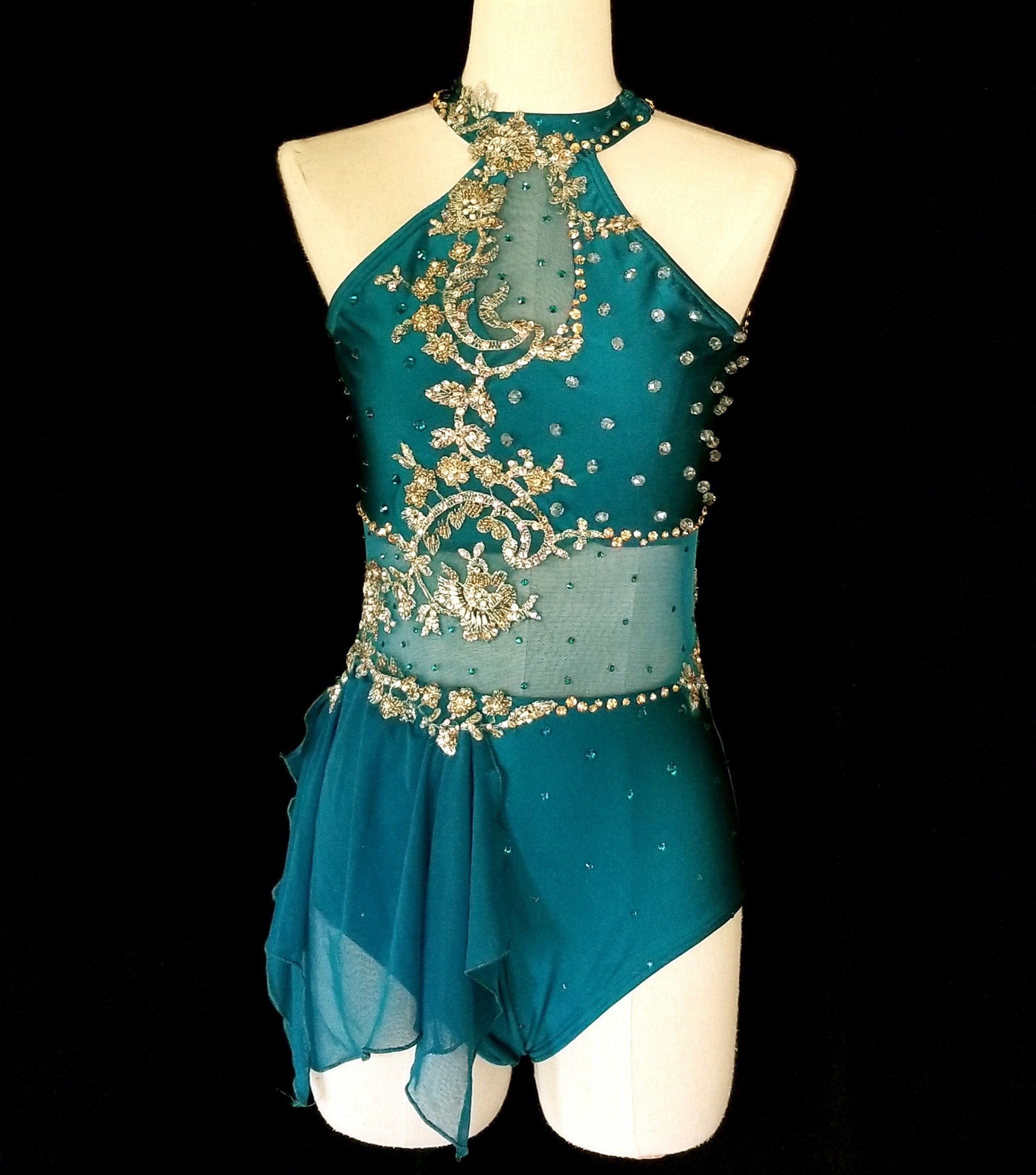 gold dance costume