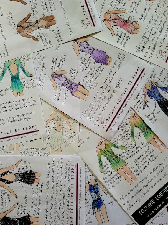 Custom Design Service for Teen, Junior, Petite Custom Figure Skating and Ice Dance Dresses, Ballroom Latin Competition Dance, No Child Sizes