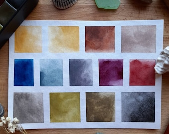 Die Nordseepalette - handgefertigtes Aquarell Halbnäpfchen