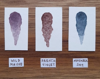 November Muted Trio Handmade Watercolour Paints