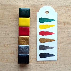 Festtagskarten-Palette handgemachte Aquarellfarbe
