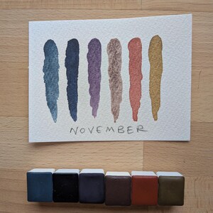 November Palette handgemachte Aquarellfarben Bild 4