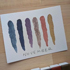November Palette handgemachte Aquarellfarben Bild 3