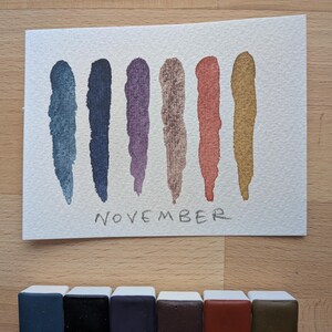 November Palette handgemachte Aquarellfarben Bild 2