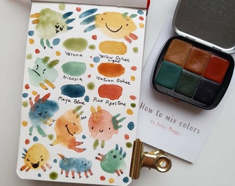 Summer Earths-palet: handgemaakte aquarelverf