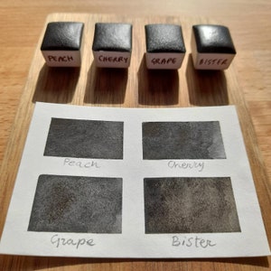 Black Handmade Watercolours half pans