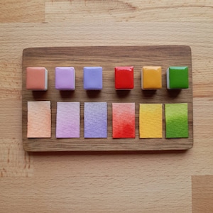 May Palette - 6 Handmade Watercolours Half Pans