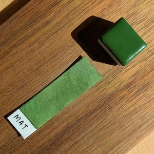 Mat Green Handmade Watercolor Paint